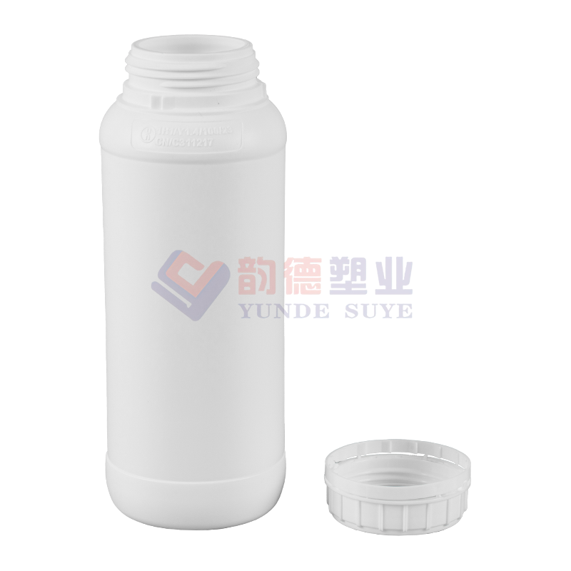 Thickened Pure White Chemical Fluoride Round Bottles 1L-07