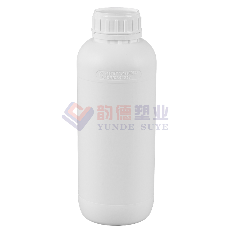 High Barrier and Anti-Penetration Thickened HDPE Round Bottle 1L-04