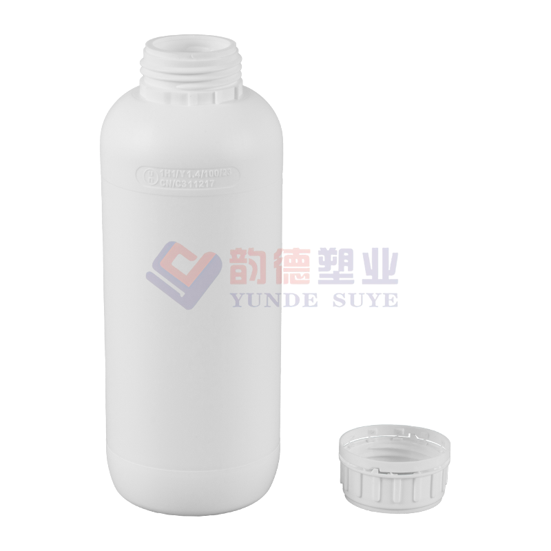 High Barrier and Anti-Penetration Thickened HDPE Round Bottle 1L-04