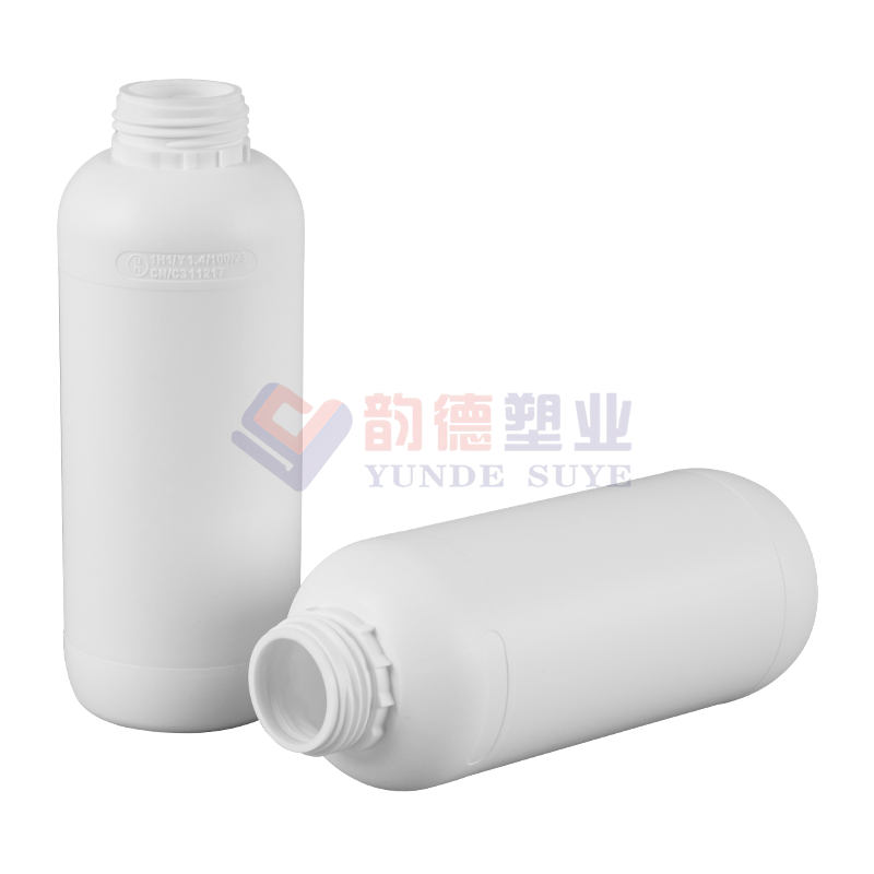 Thickened Pharmaceutical Grade Sealed Fluorinated Round Bottle 1L-04