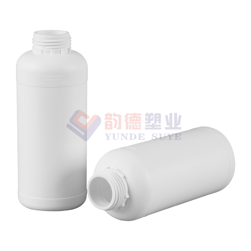 Environmentally Friendly Thickened Plastic Fluorinated Round Bottle 1L-03