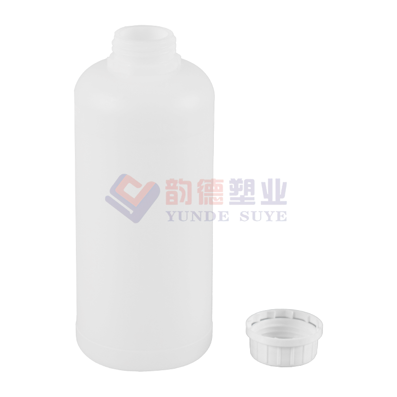 Transparent Monitoring Plastic HDPE Round Bottle 1L-01 (Thickened Version)