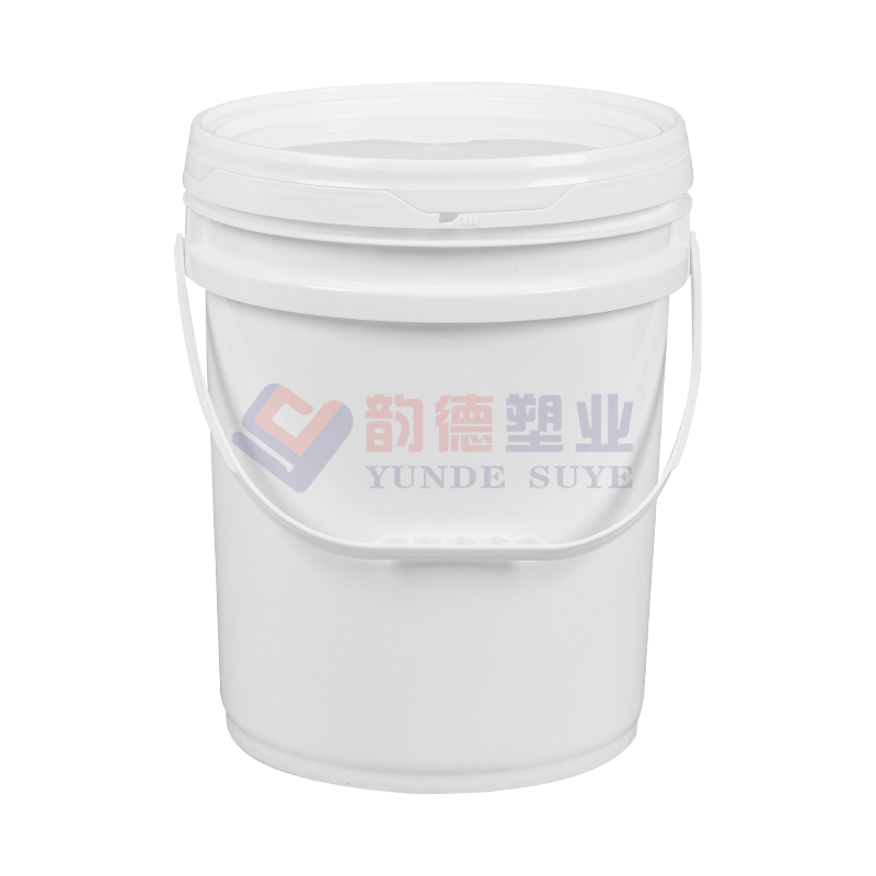 20L American Style Milky White PP Plastic Bucket Container with Lid