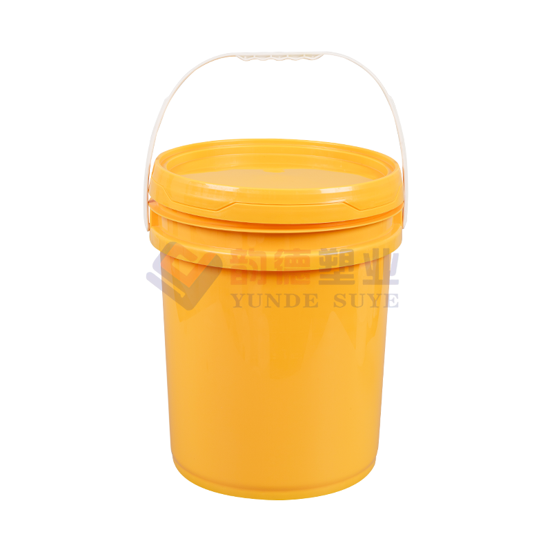 20L American Style Yellow PP Plastic Bucket with Lid