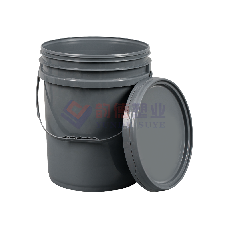 20L Food Grade American Style Gray PP Plastic Bucket with Lid