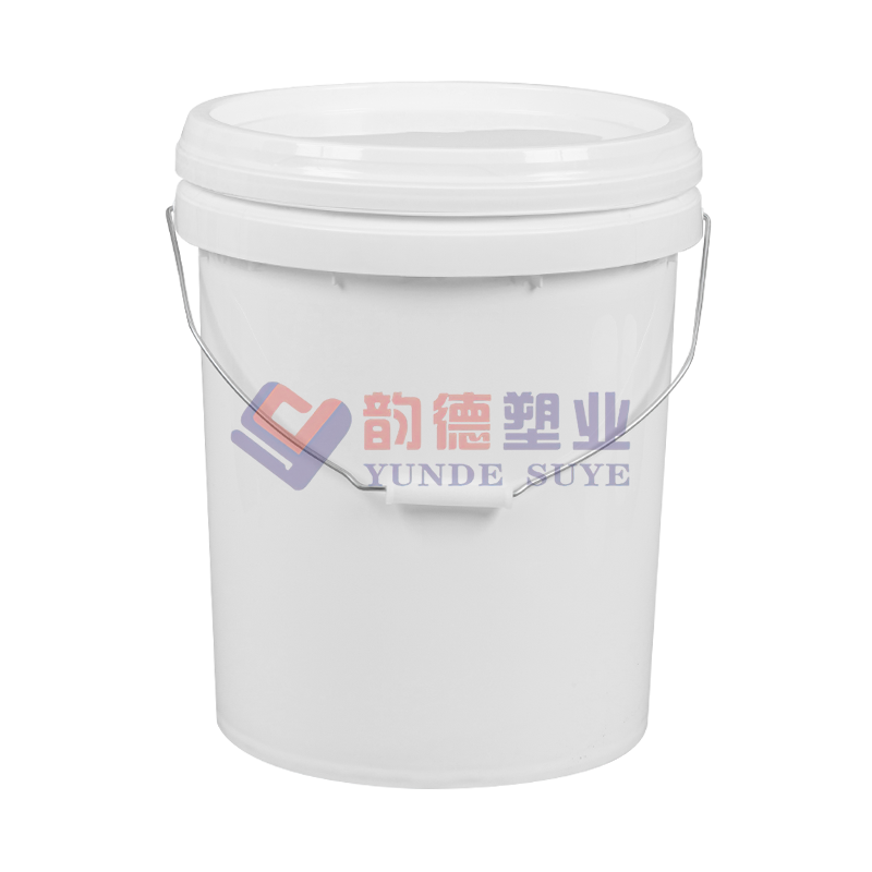 20L European Style Milky White PP Plastic Bucket with Lid