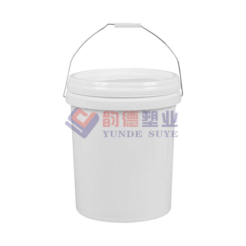 20L European Style Milky White PP Plastic Bucket with Lid