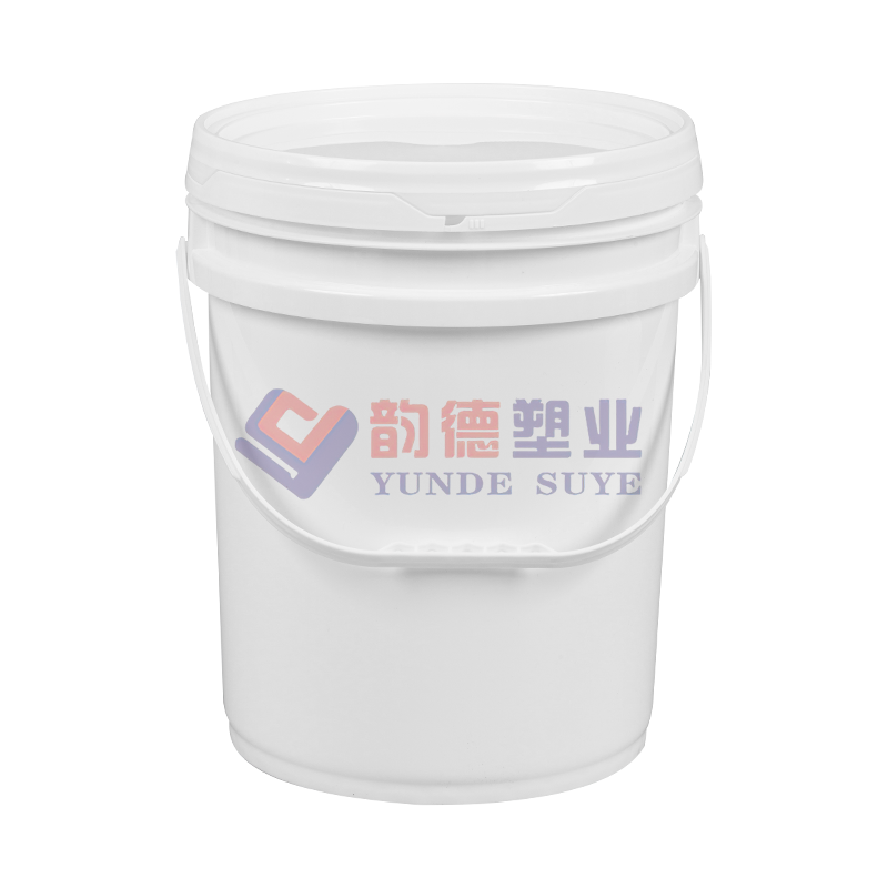 20L American Style Milky White PP Plastic Bucket Container with Lid