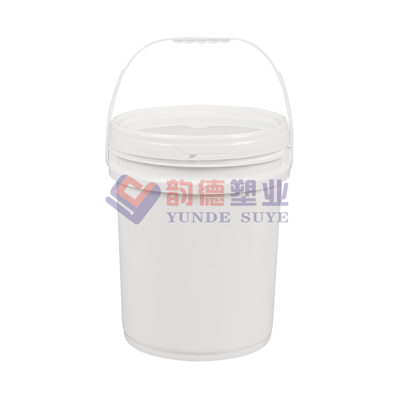 20L American Style Milky White PP Plastic Bucket Container with Lid